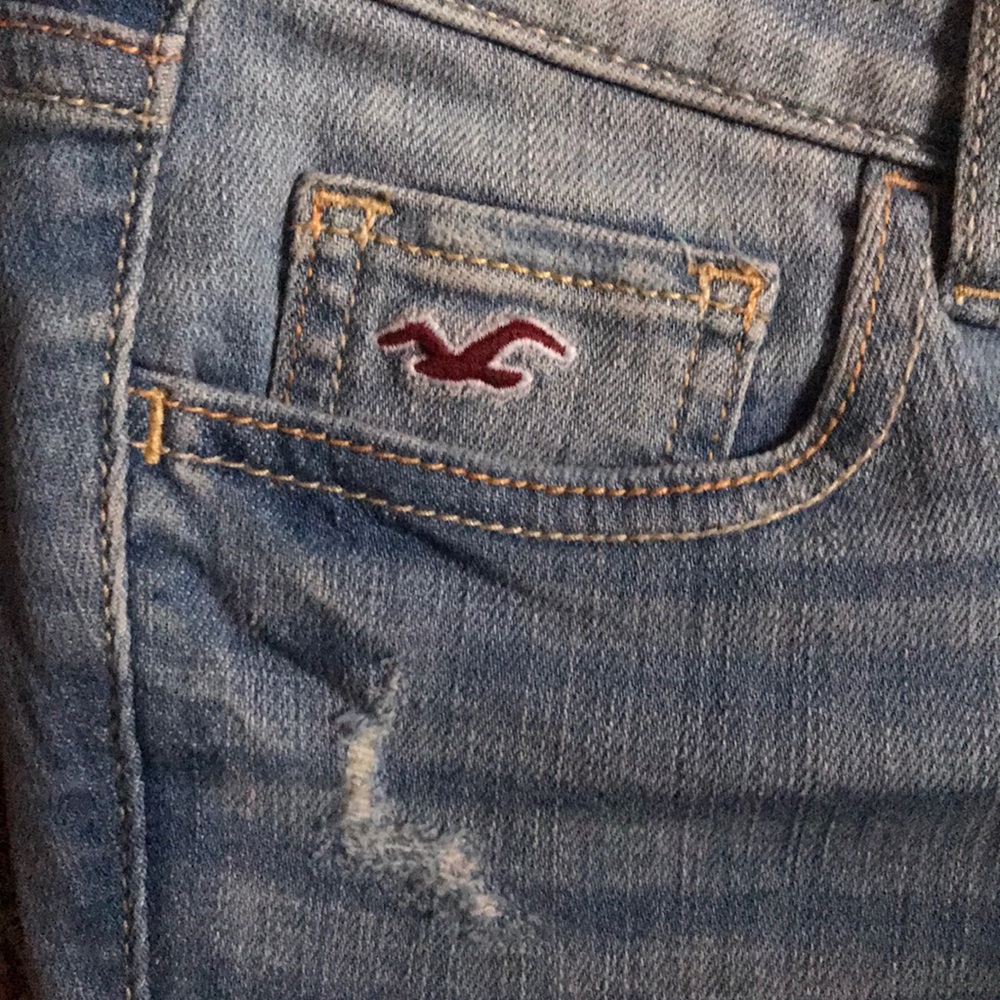 Sold. Hollister distressed light wash jeans - Picture 7 of 10